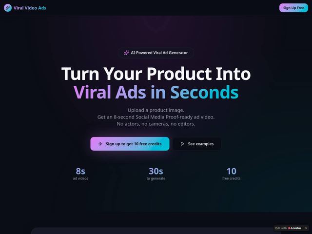 Viral Video Ads Generator preview